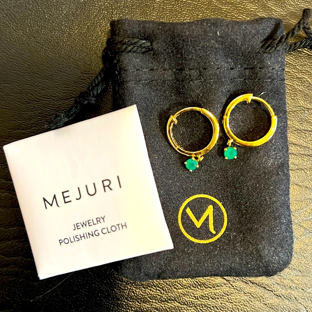 Mejuri gold vermeil Huggies